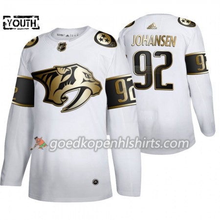 Nashville Predators Ryan Johansen 92 Adidas 2019-2020 Golden Edition Wit Authentic Shirt - Kinderen